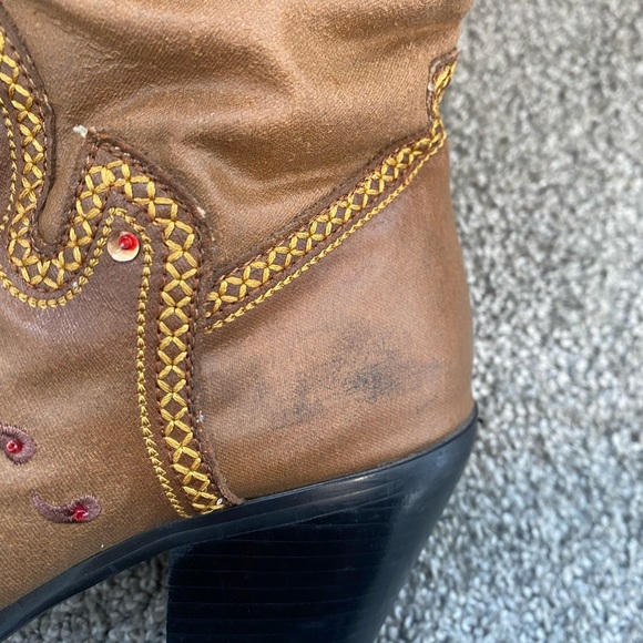 Beaded Rockstar Festival Concert Cowgirl Cowboy Western Tall Boots Size‎ 6.5 - Picture 10 of 11